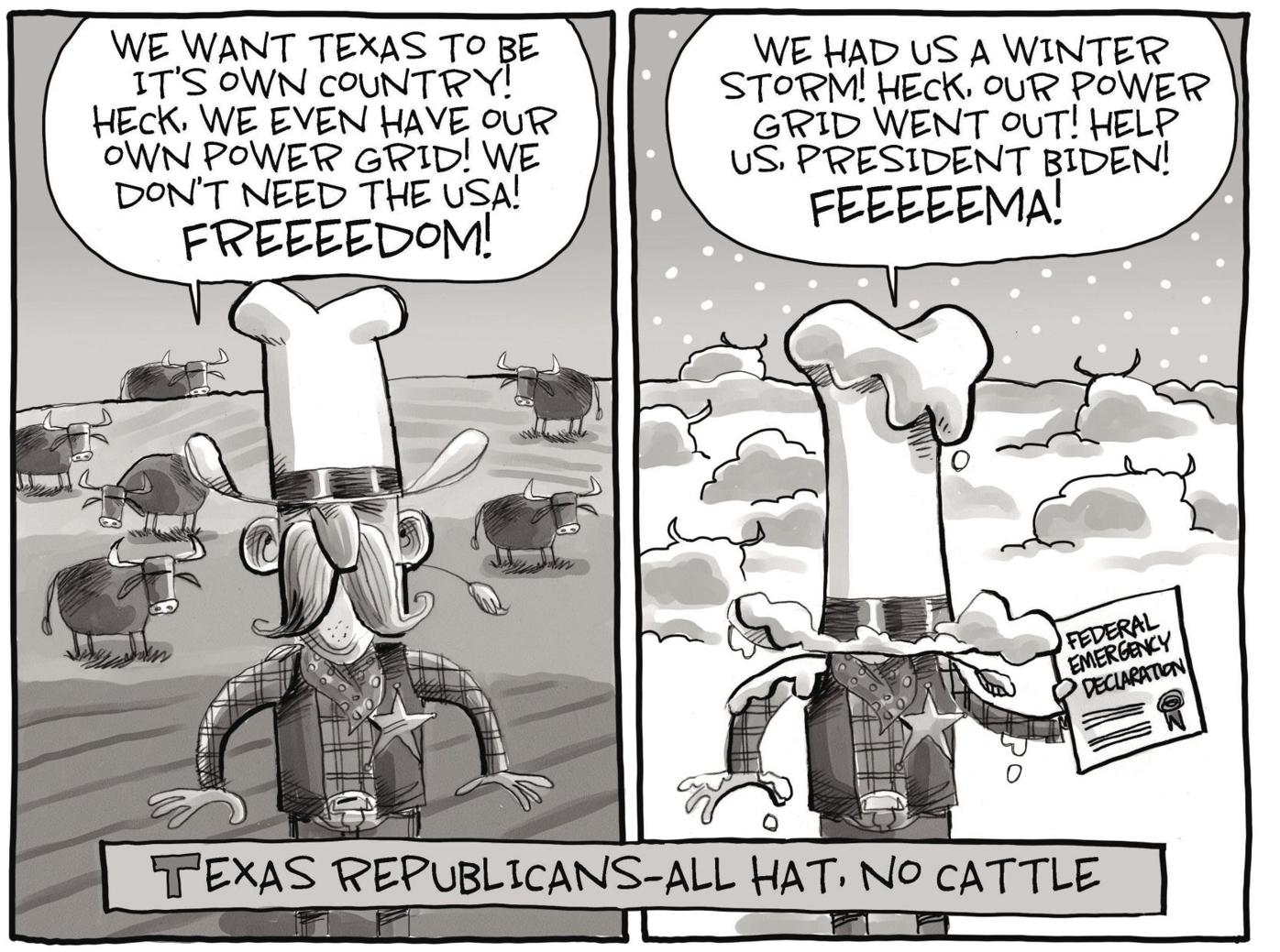 Image result for texas republicans weather cartoons