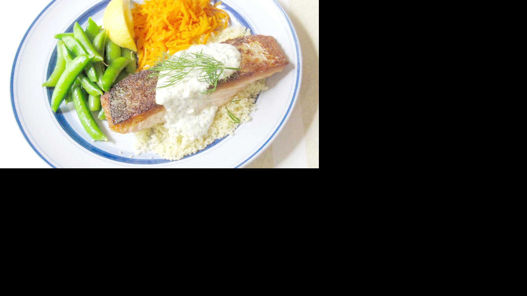 Serve Salmon With Pepperoncini Lemon Sauce On Independence Day