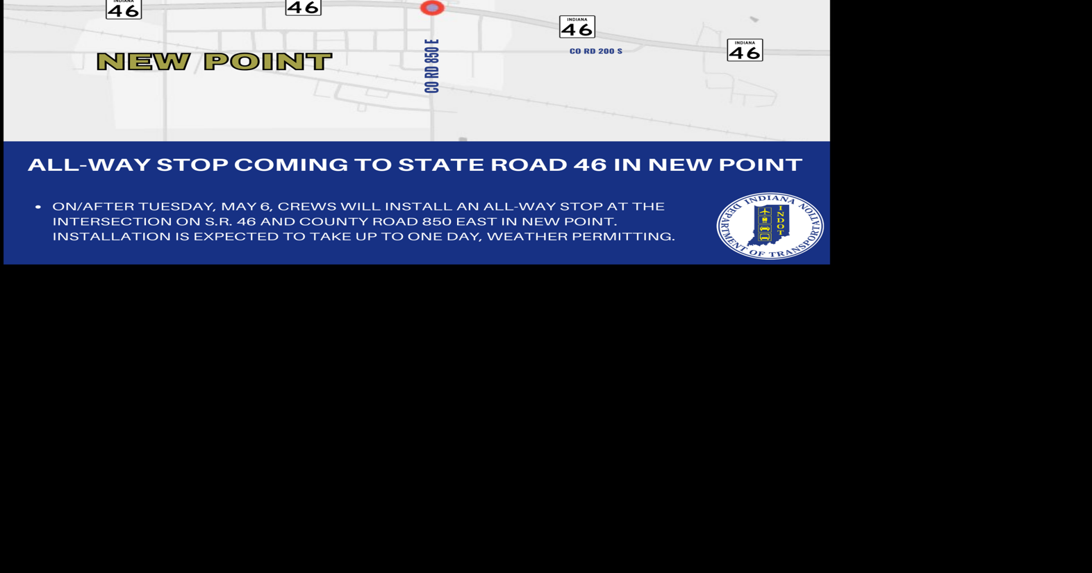 All-way stop, speed limit change coming to SR 46 in New Point | Local ...