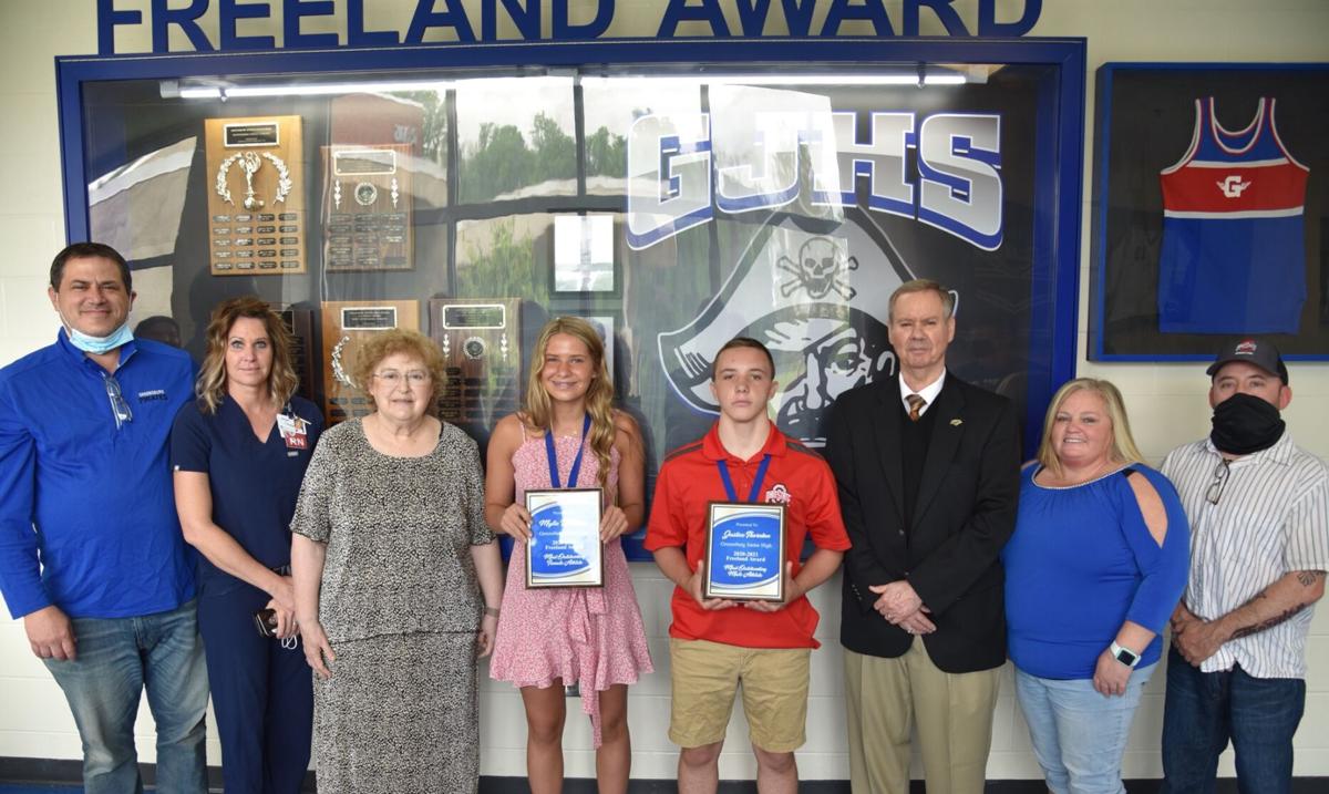 Freeland Award winners with parents