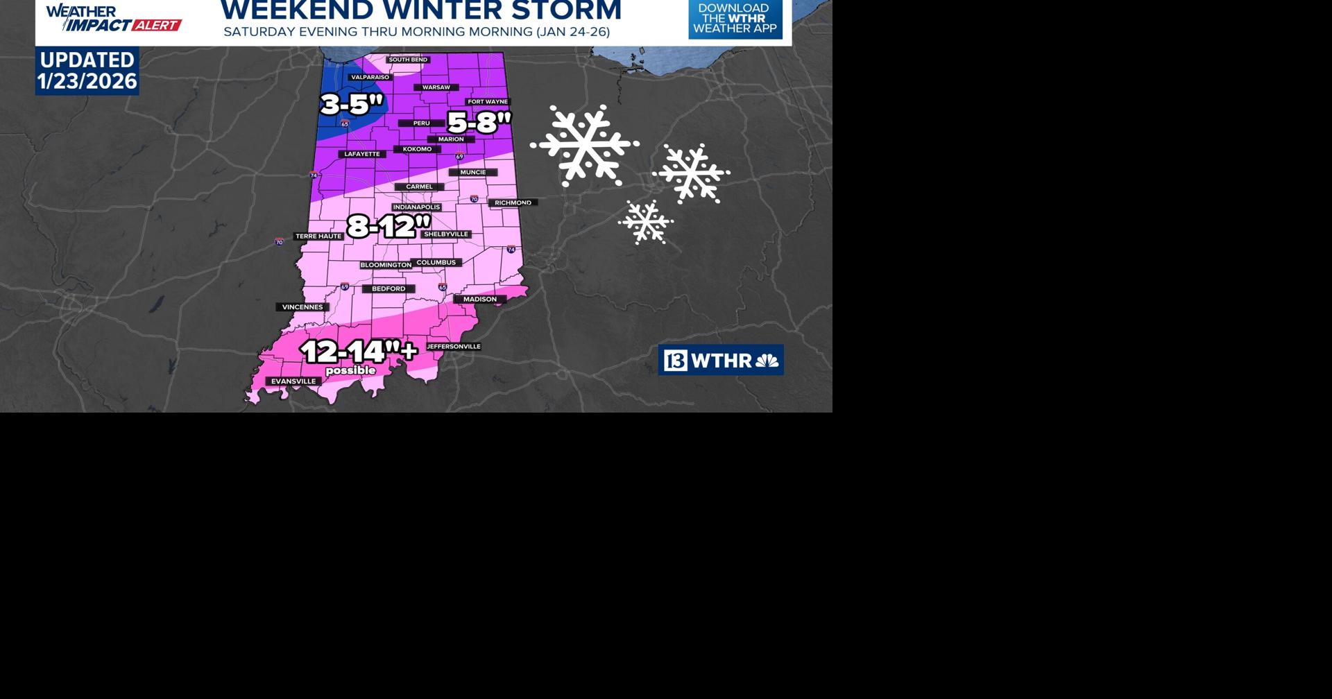 WINTER STORM WARNING IN EFFECT FROM NOON SATURDAY TO 7 PM EST SUNDAY ...