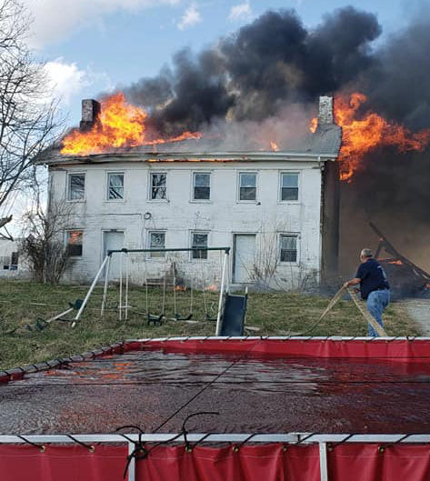 Rush County structure fire