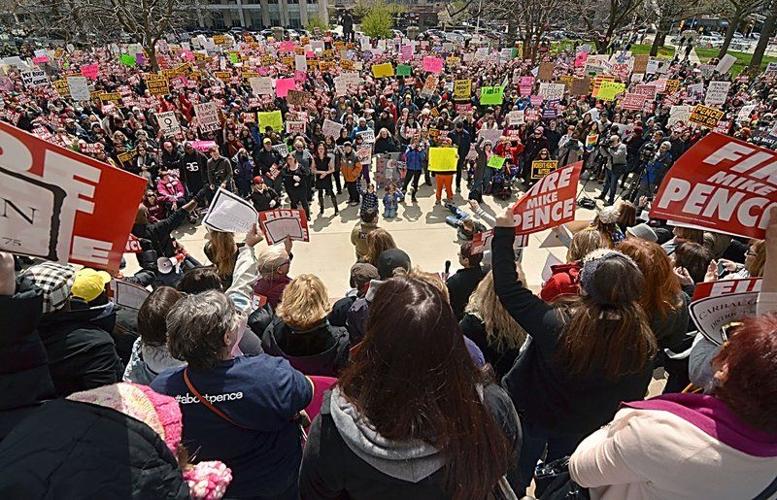 Thousands protest state's new abortion law