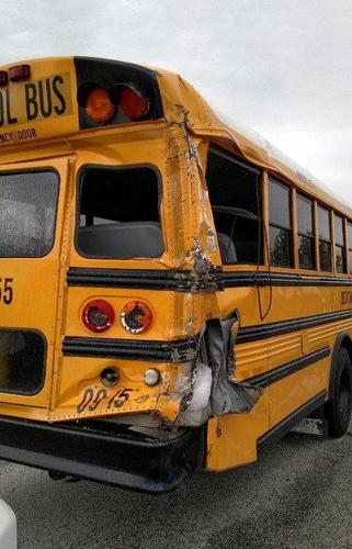 No injuries after semi trailer collides with school bus | Local News ...
