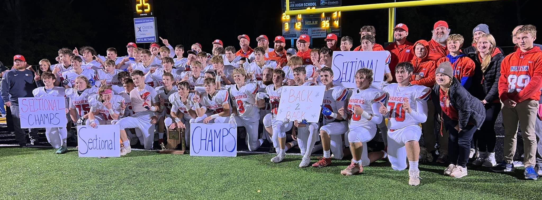 North Decatur Chargers Win Football Sectional Championship for Second Consecutive Year