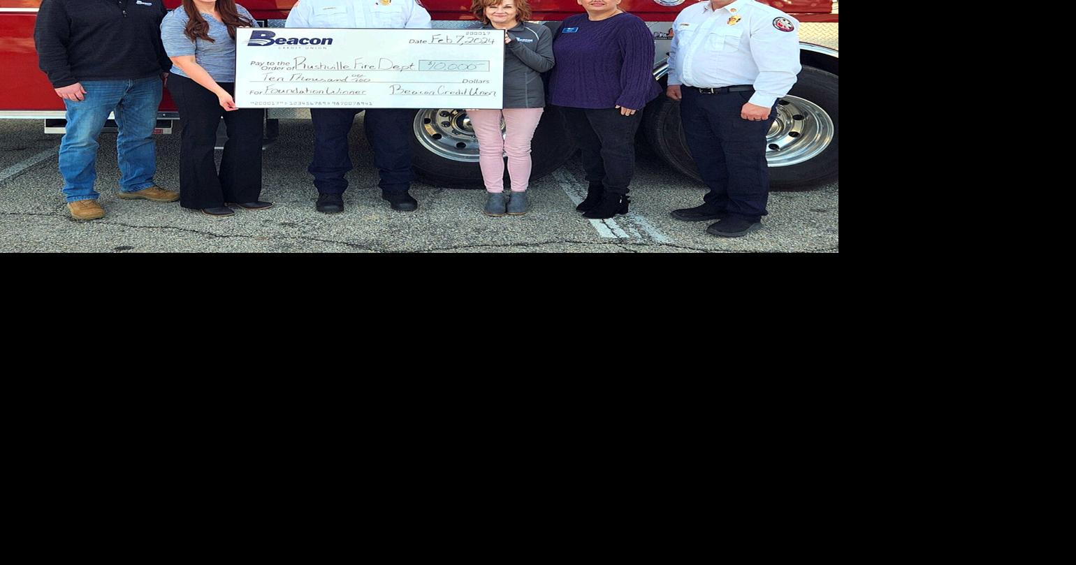 Beacon Credit Union donates 10,000 to Rushville Fire Department