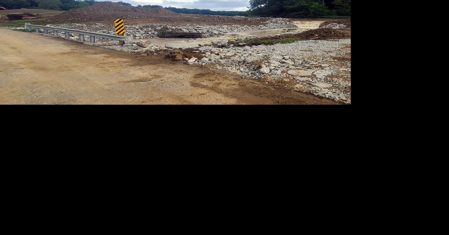 Controlled water release at Lake McCoy dam