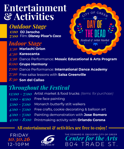 2026 Day of the Dead Schedule - 2