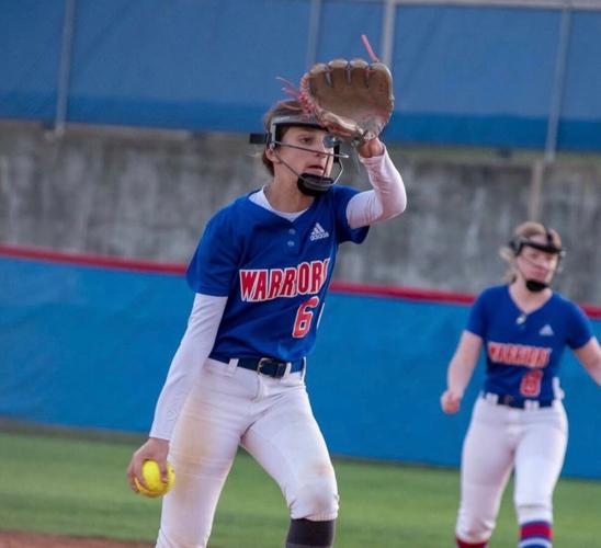 Riley Bigler action shot RHS softball