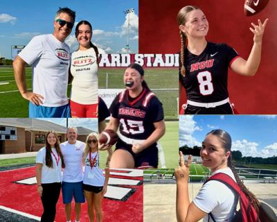 Emalynn Bright flag football collage