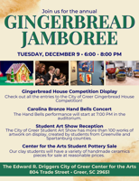 Greer Center for the Arts to host Gingerbread Jamboree