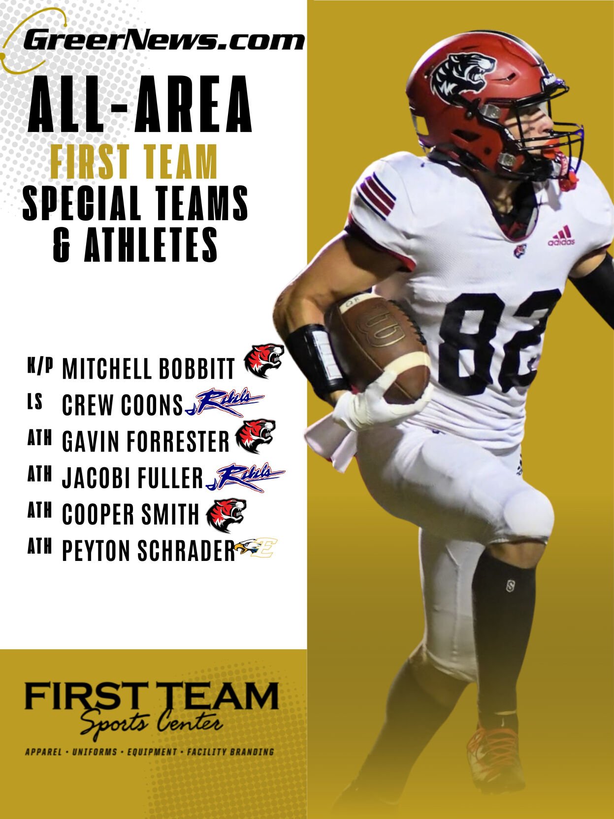 Red Modern Football Team Starting Lineup Instagram Post - 2