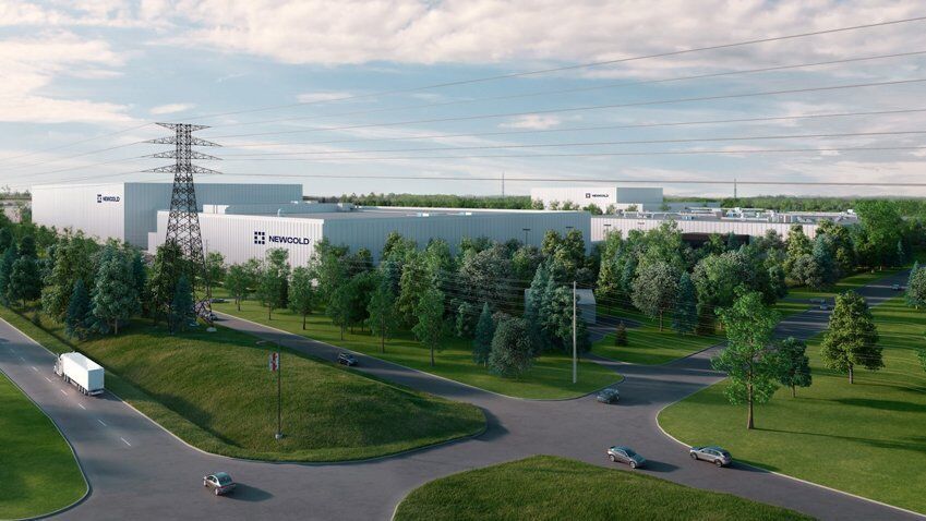 Digital rendering of NewCold's proposed cold storage facility at 384 Crawley Road.