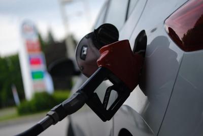 Car at gas station