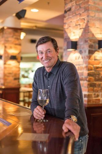 Wayne Gretzky with wine