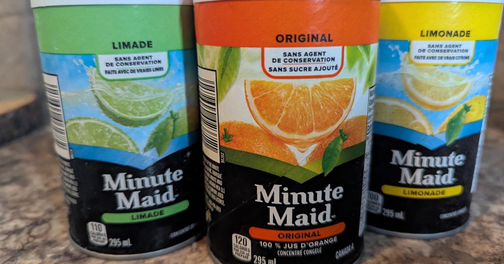Minute Maid frozen concentrated juices are leaving Canada