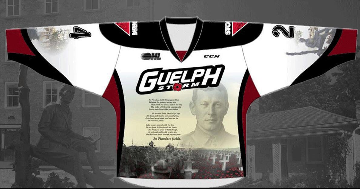 Guelph Storm reveals special jersey for Veterans' Week game