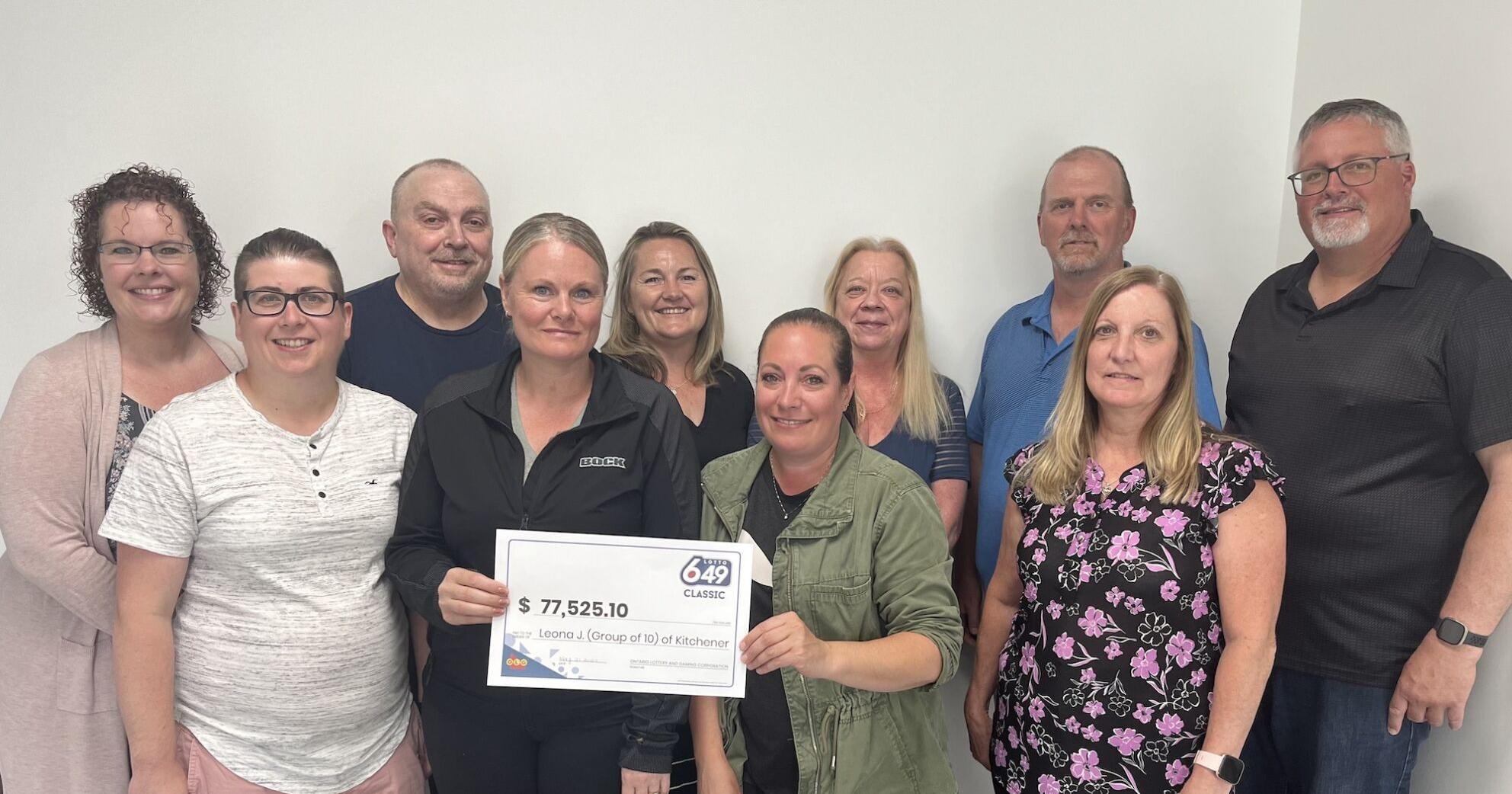 Group of 10 wins second-prize money in Lotto 6/49 draw - Vimarsana News