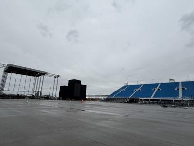 Seating and floor at Rogers Stadium