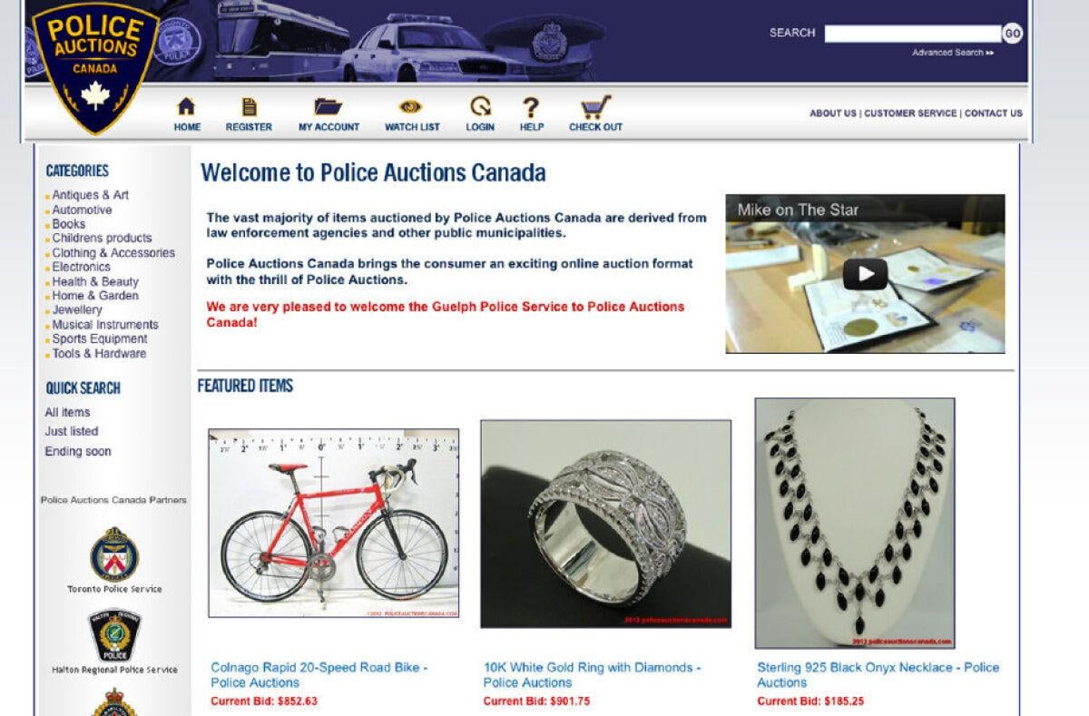 Guelph Police moves into the online auction world