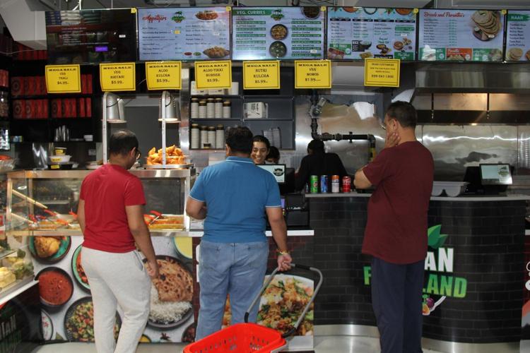 Indian Frootland hot food counter