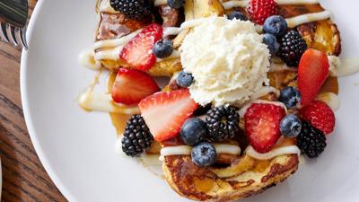 Cinnamon Roll French Toast at Another Broken Egg Cafe