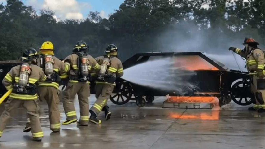 Firefighters conduct live-fire training at Station 45