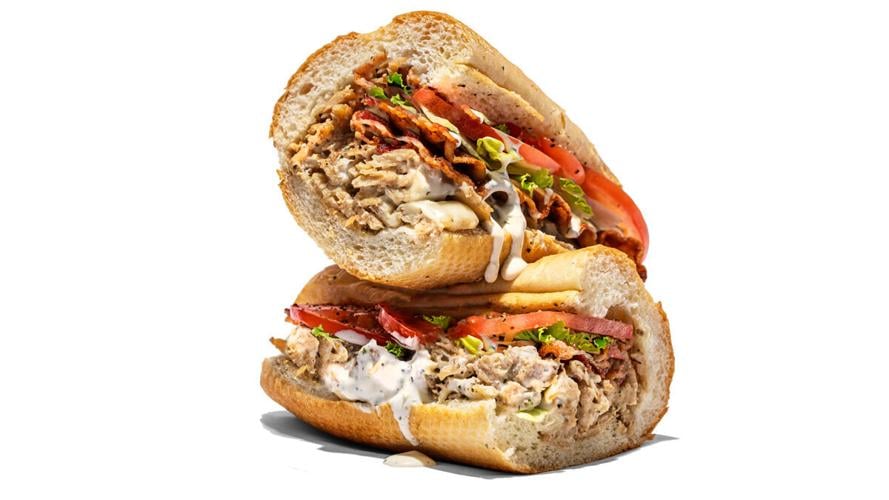 Chicken bacon ranch sandwich on menu