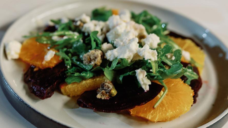 Beet and orange salad with Aussie feta at Vybe