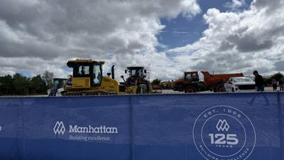 Equipment staged at future Lee County headquarters