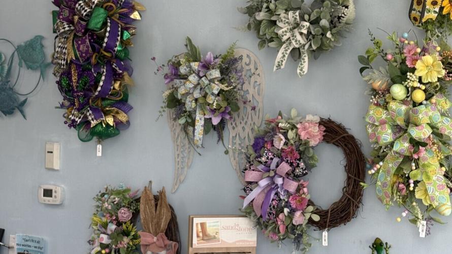 Custom wreaths created by Beach Bums owner