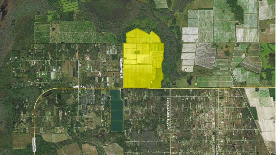 Map shows Brightshore Village site in Golden Gate Estates
