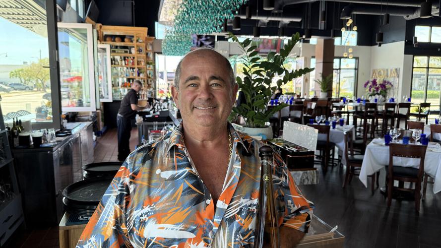 Restaurateur Gordon Stojkoski inside new Aqua