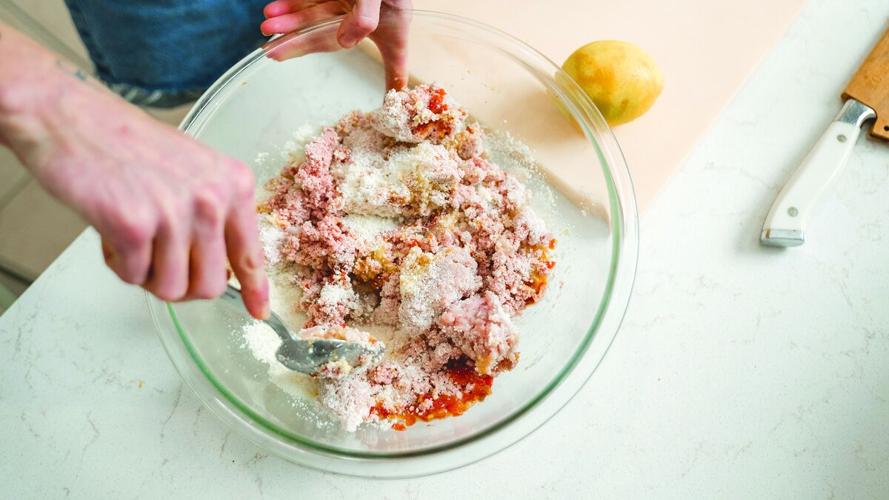 Building the mortadella filling