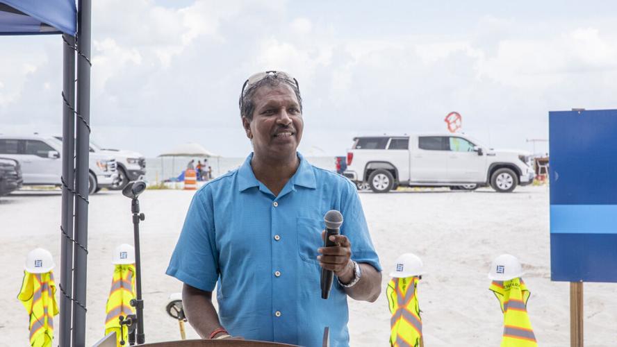 Developer Terry Persaud marks Sunset Beach Resort groundbreaking