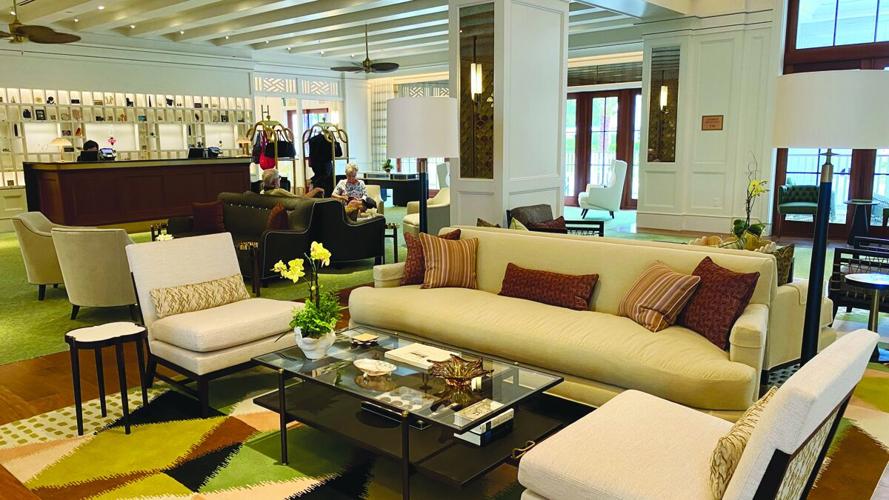 Olde Naples Hotel lobby offers luxury gathering space