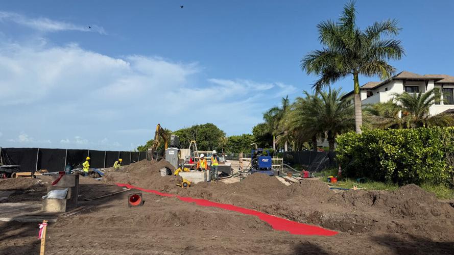 Naples beach outfall pump station takes shape