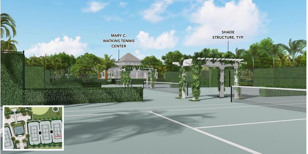 Tennis Center view from courts