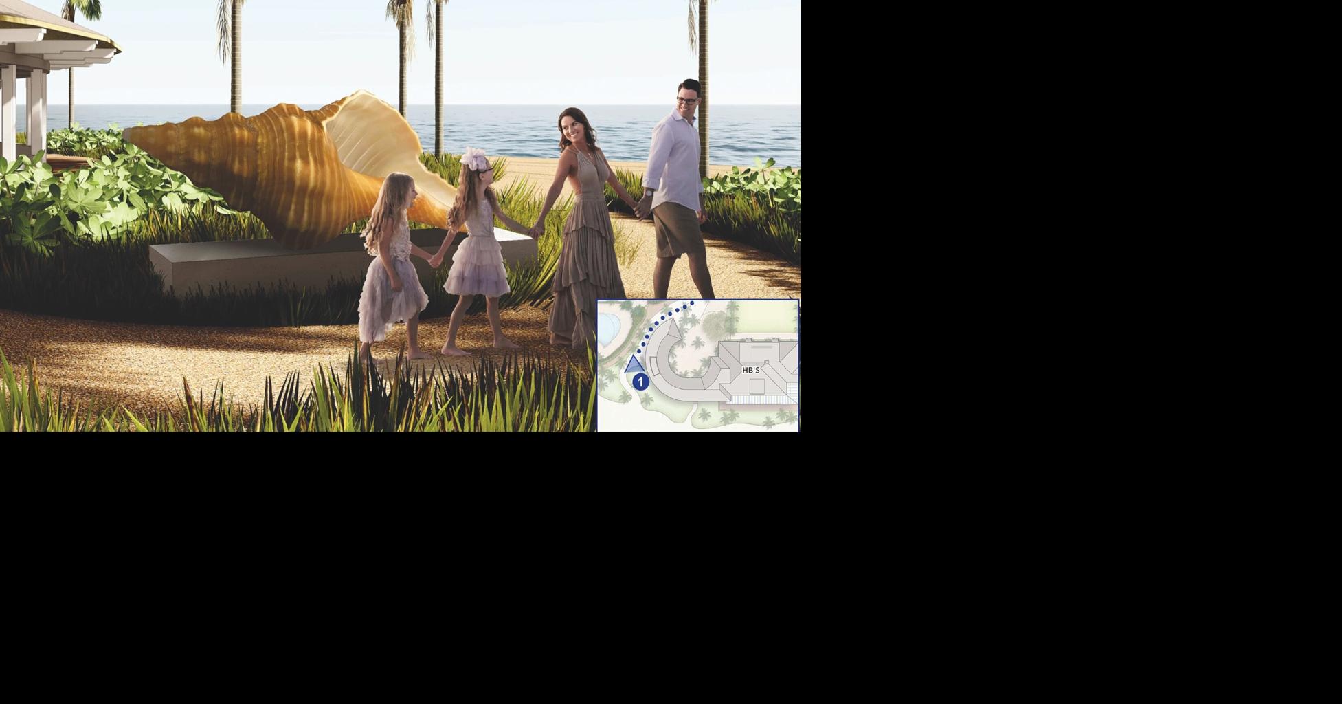 Naples Beach Club sculptures: Unique design elements | Development