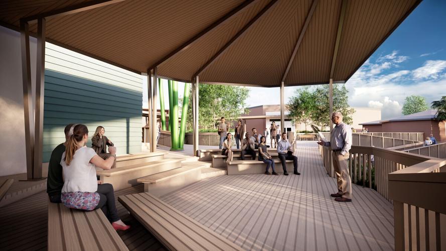 Covered amphitheater to host events, classes