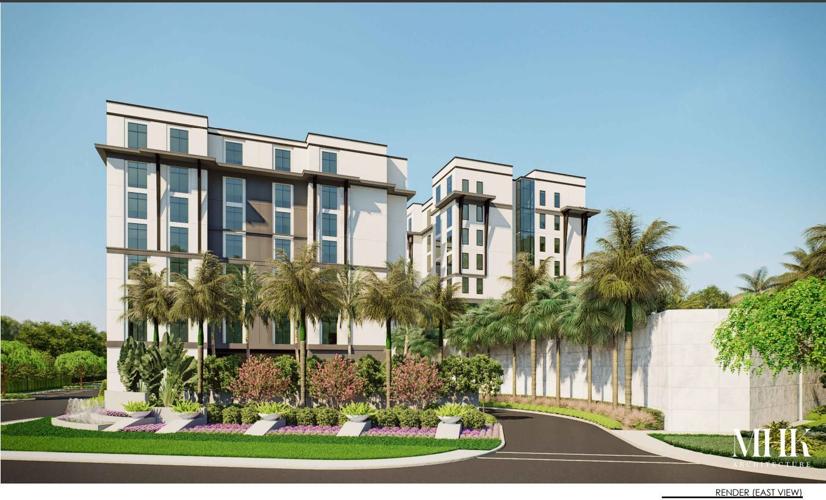 Dual brand hotel revised entrance E view