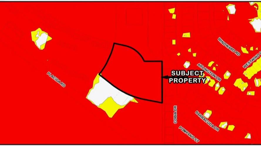 Map shows project site in high-risk flood zone