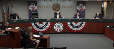 Collier Commissioners on the dais