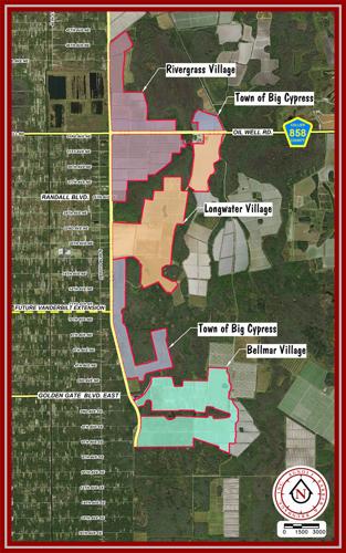 Map shows Rural Lands West development plan