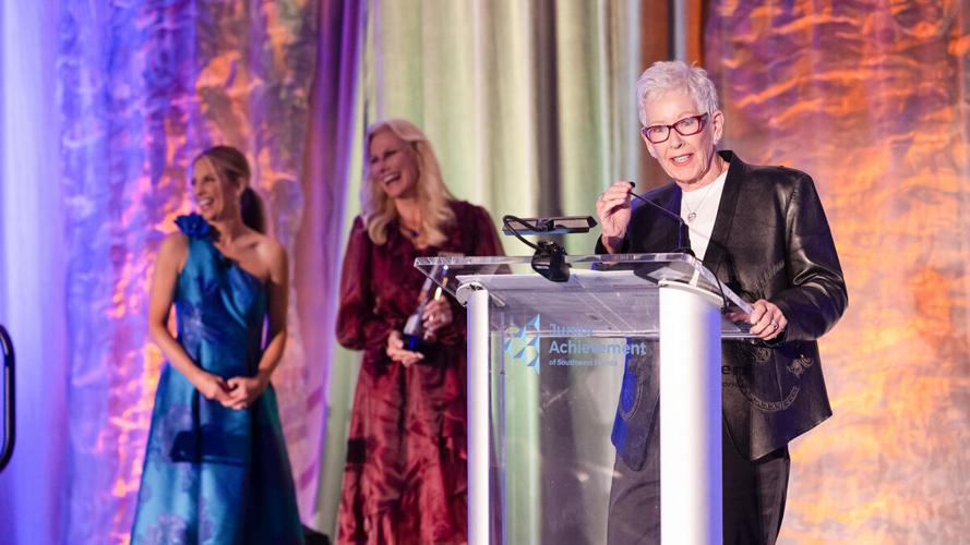 Rebecca Maddox speaks at JA Hall of Fame event