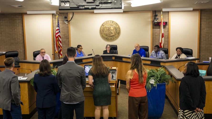 Perkins&Will presenting thier plan to the Innovation Walk committee at Fort Myers City Hall on Nov. 24 1