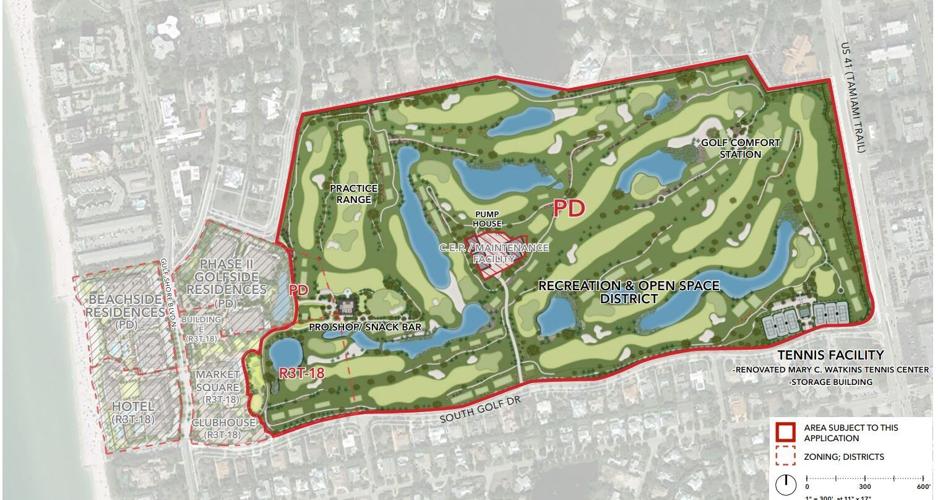 NBC map of golf and tennis facilities