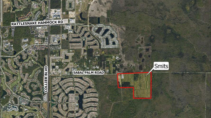 Map shows location of proposed East Naples development site