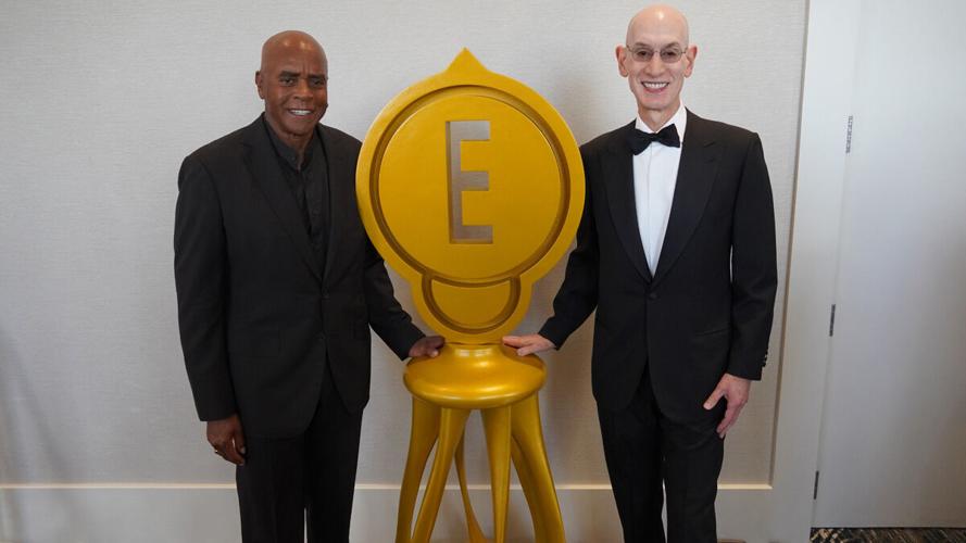 Adam Silver, Ahmad Rashad at Edison Awards