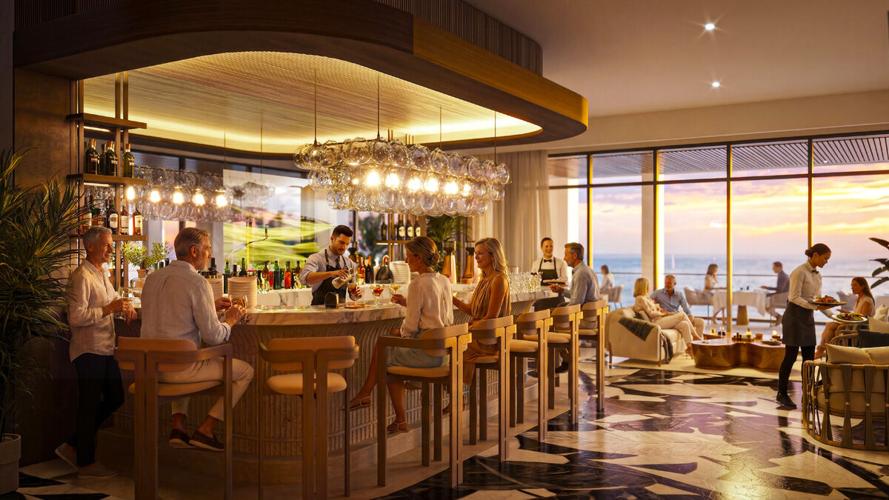 Rendering shows Paraíso Beach Club lounge